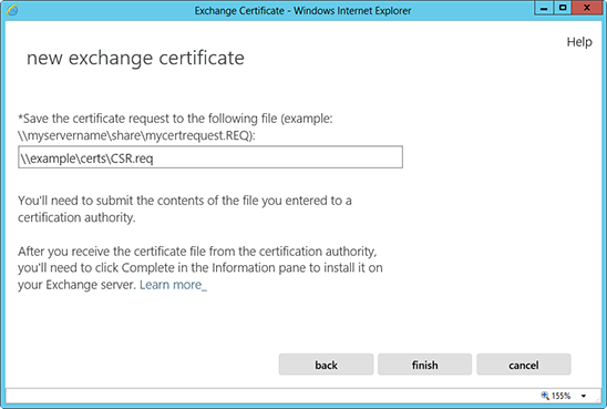 选择一个路径将CSR保存为